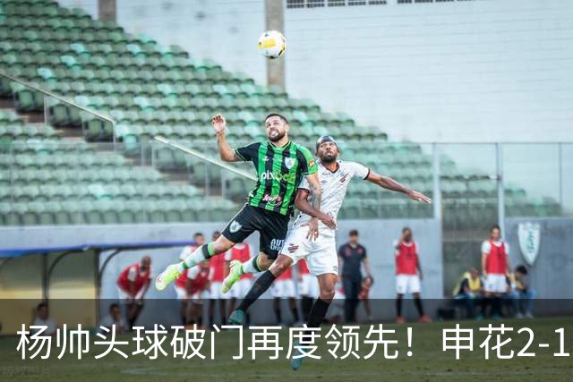 杨帅头球破门再度领先！申花2-1淡滨尼流浪